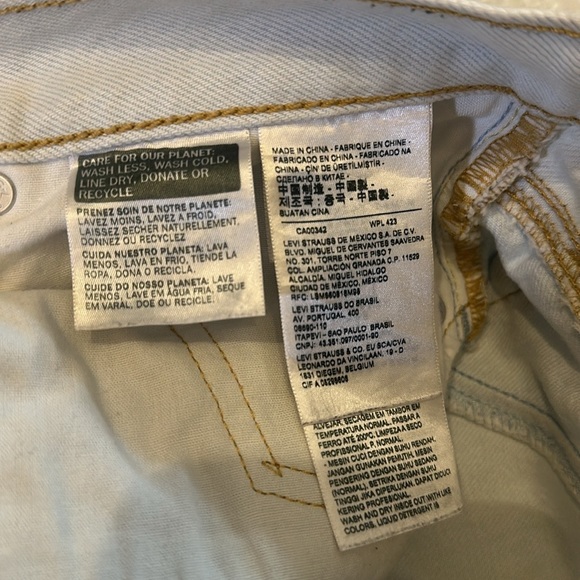 Levi 501 Cropped High Waisted Cutout Jean 28” - Picture 10 of 12